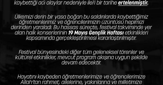 Mesir Festivali Konserleri Saldırılar Nedeniyle Ertelendi