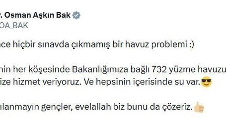 Gençlik ve Spor Bakanı Osman Aşkın Bak'tan Marmaris Havuz Kapatma Kararına Tepki