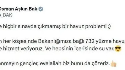 Gençlik ve Spor Bakanı Osman Aşkın Bak'tan Marmaris Havuz Kapatma Kararına Tepki
