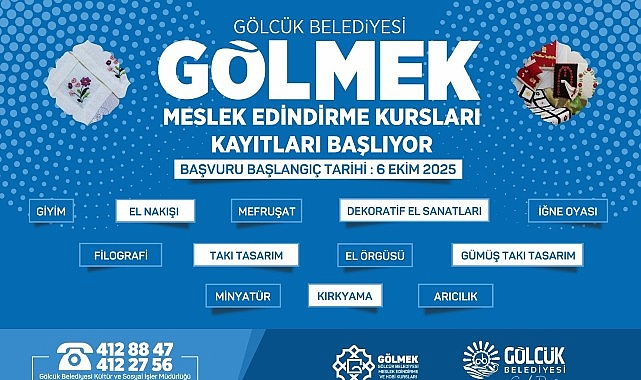 GÖLMEK kurslarında yeni dönem kayıtları 6 Ekim'de başlıyor