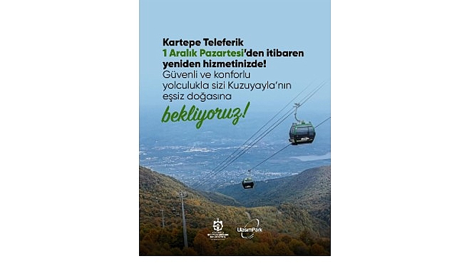 Kartepe Teleferik'te bakım çalışmaları tamam