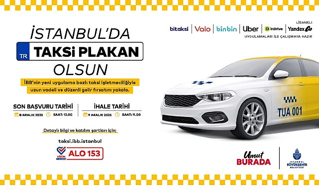 İBB’nin Uygulama Bazlı Taksi Modeli İçin Yeni İhale 9 Aralık’ta