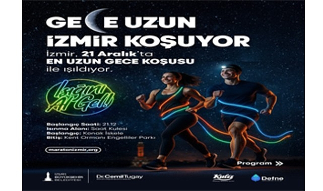 İzmir’de En Uzun Gece Koşusu 21 Aralık’ta Gerçekleşecek
