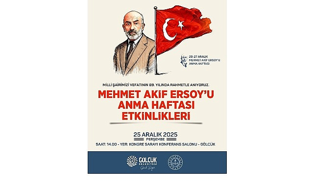 Milli Şair Mehmet Akif Ersoy Gölcük'te Vefatının 89. Yılında Anılacak