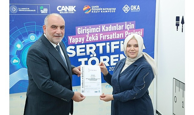 Canik Belediyesi'nin Yapay Zekâ Eğitimiyle Kadınlarda Sertifika Heyecanı