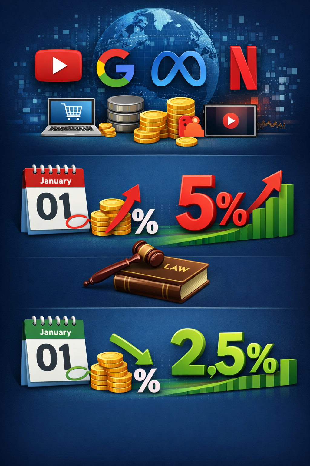 Dijital Hizmet Vergisi Oranları 2026 ve Sonrası İçin Düşürüldü