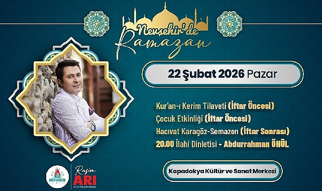 Nevşehir'de Abdurrahman Önül Konseri Düzenlenecek