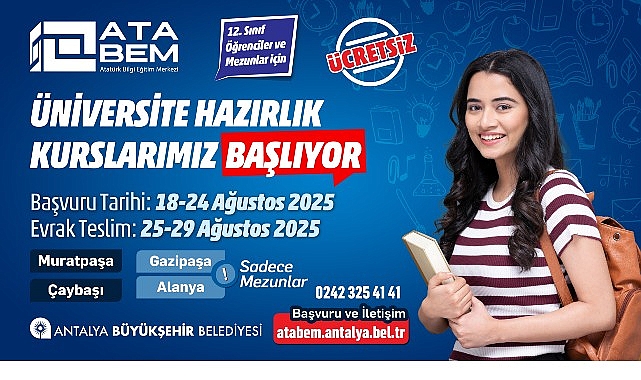 Büyükşehir'in YKS Hazırlık Kursu kayıtları başladı